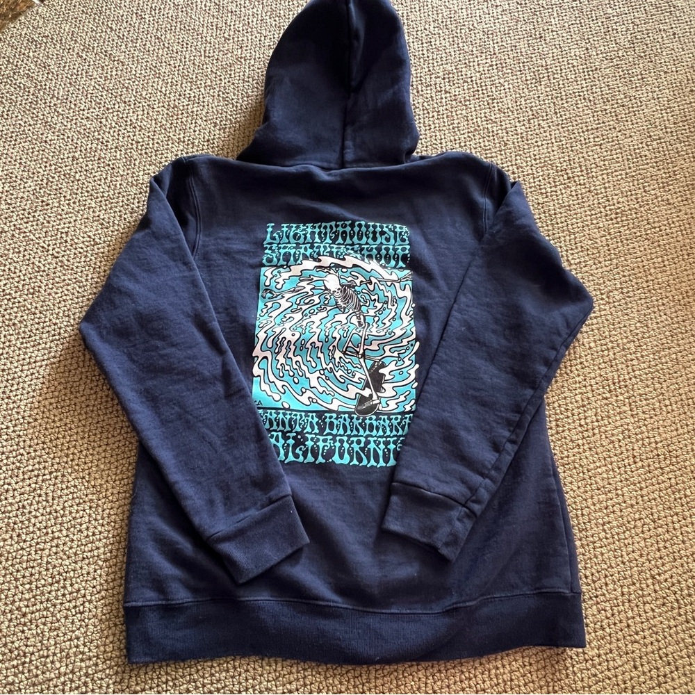 Lighthouse Skate Shop Blue Hoodie-youth large